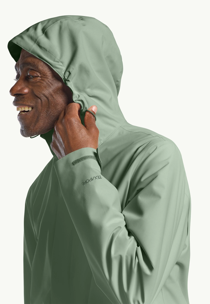 Jack Wolfskin Trailtime 2L Waterproof Jacket Mens in Eucalyptus-3