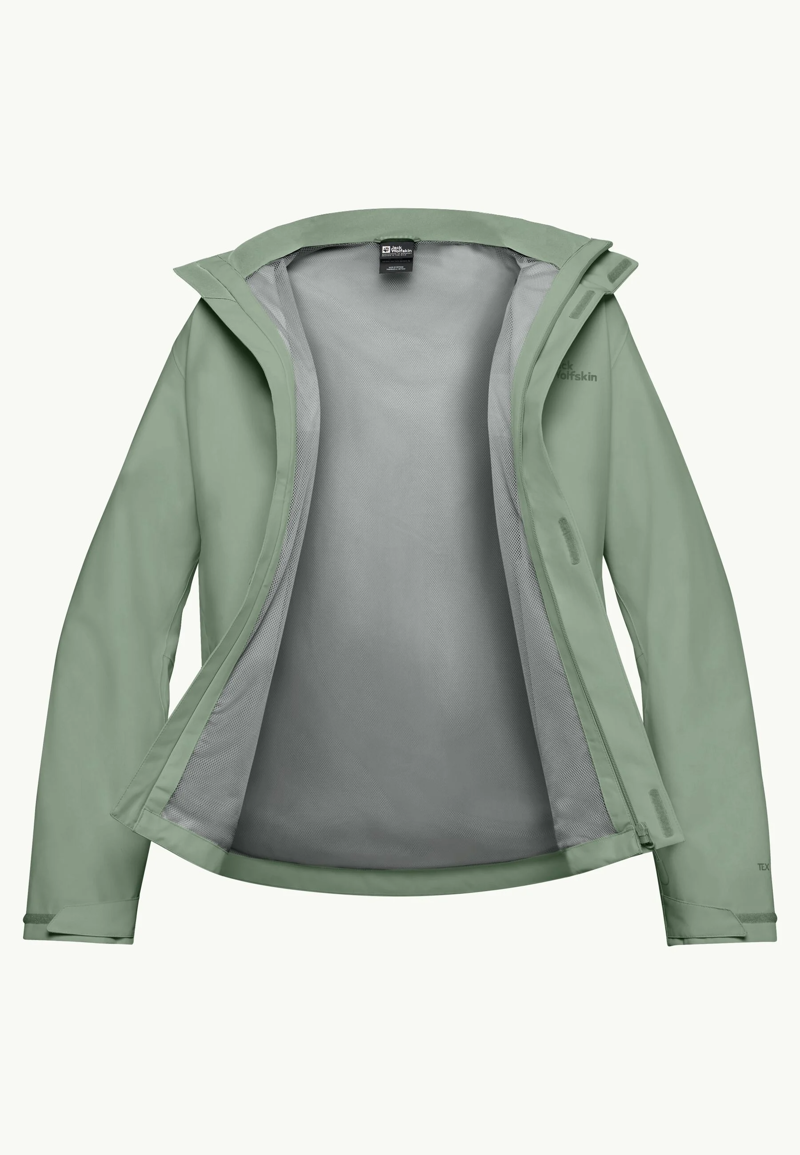 Jack Wolfskin Trailtime 2L Waterproof Jacket Mens in Eucalyptus-7