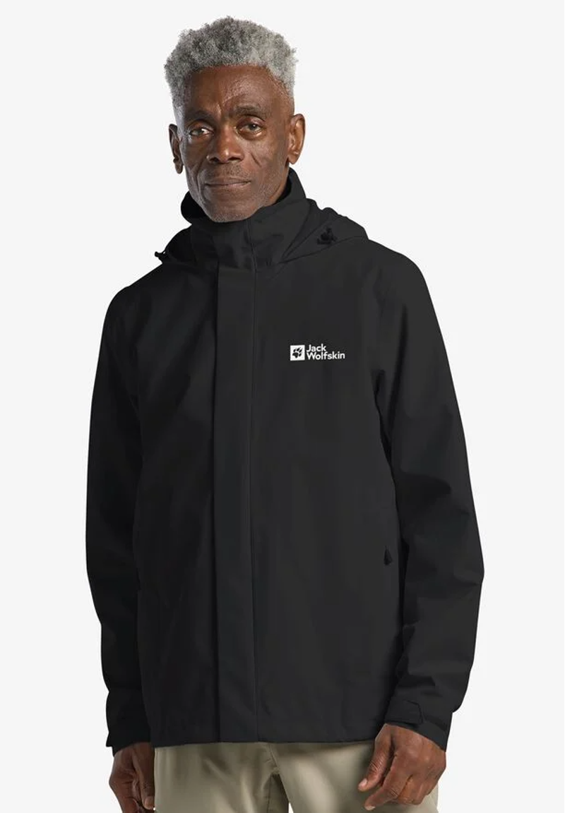  Jack Wolfskin Trailtime 2L Waterproof Jacket Mens in Black