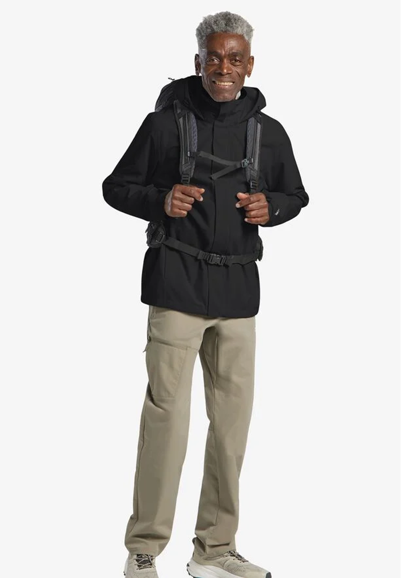  Jack Wolfskin Trailtime 2L Waterproof Jacket Mens in Black-2