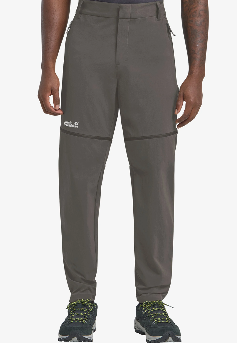 Jack Wolfskin Hikeout Zip Away Trousers Mens in Flint 