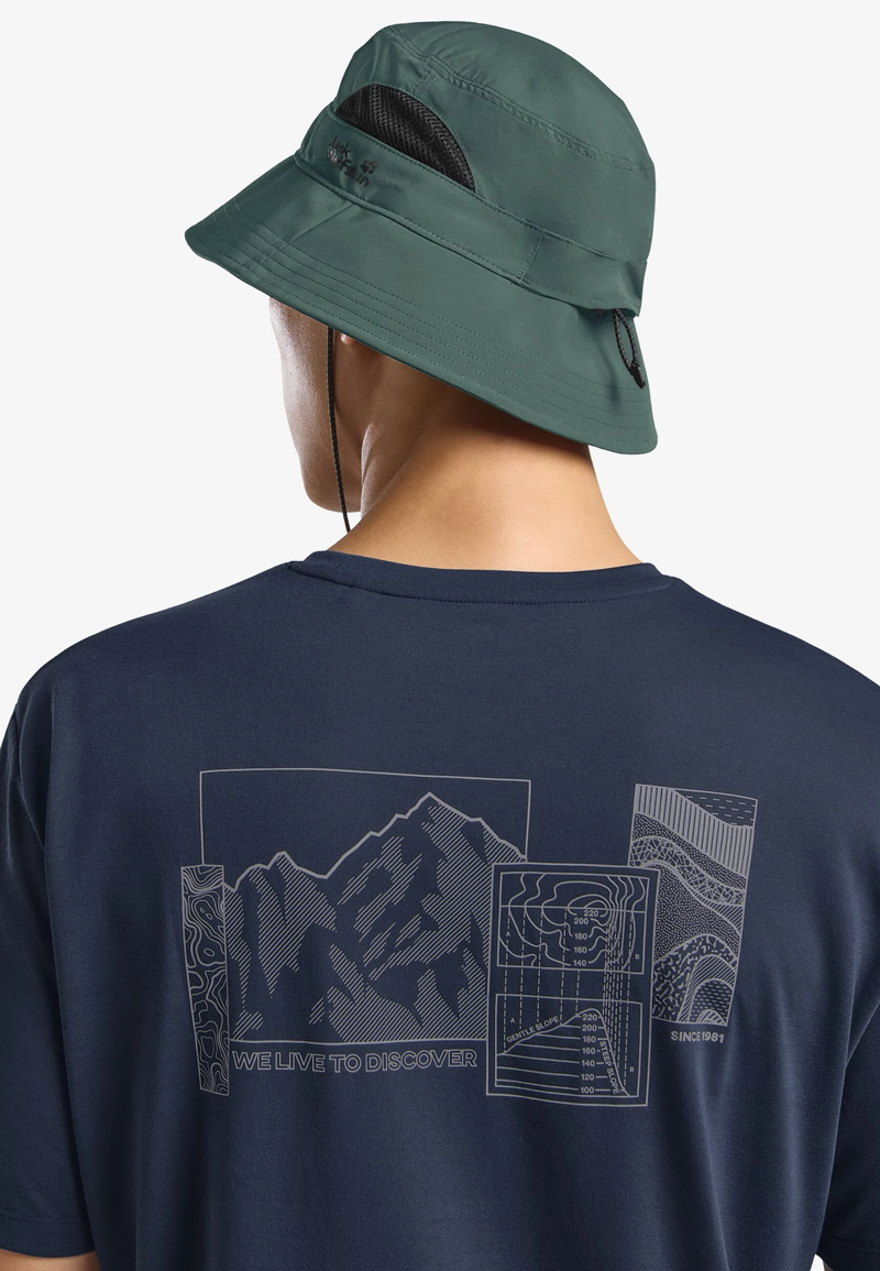 Jack Wolfskin Vent Bucket Hat in Sago Palm-3