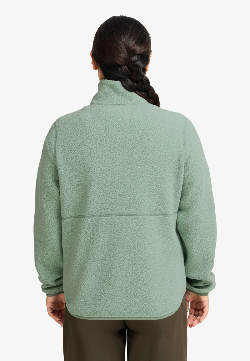 Jack Wolfskin Lite Curl FZ Fleece Womens in Green Zinnia-1