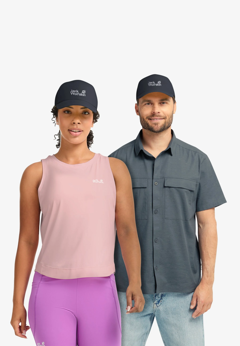 Jack Wolfskin Baseball Cap in Dark Navy-2