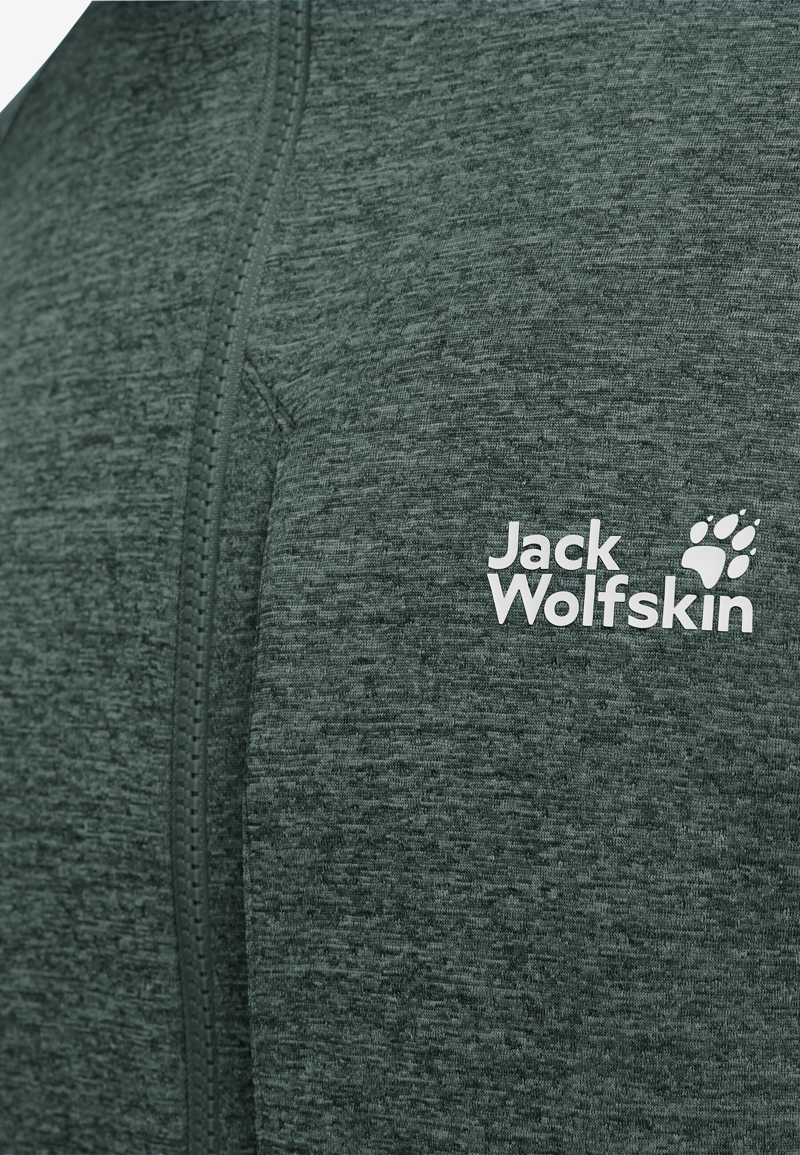 Jack Wolfskin Anytime FZ Fleece Mens in Sago Palm -4