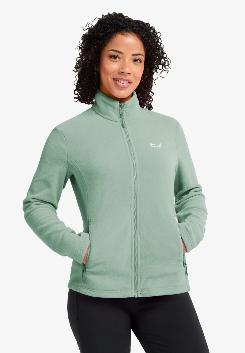 Jack Wolfskin Taunus 100 FZ Fleece Womens in Green Zinnia
