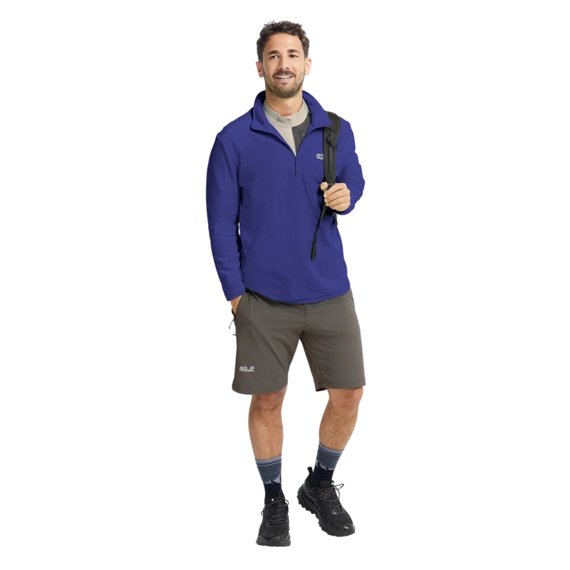 Jack Wolfskin Taunus 100 HZ Mens Fleece in Glow Ink -2
