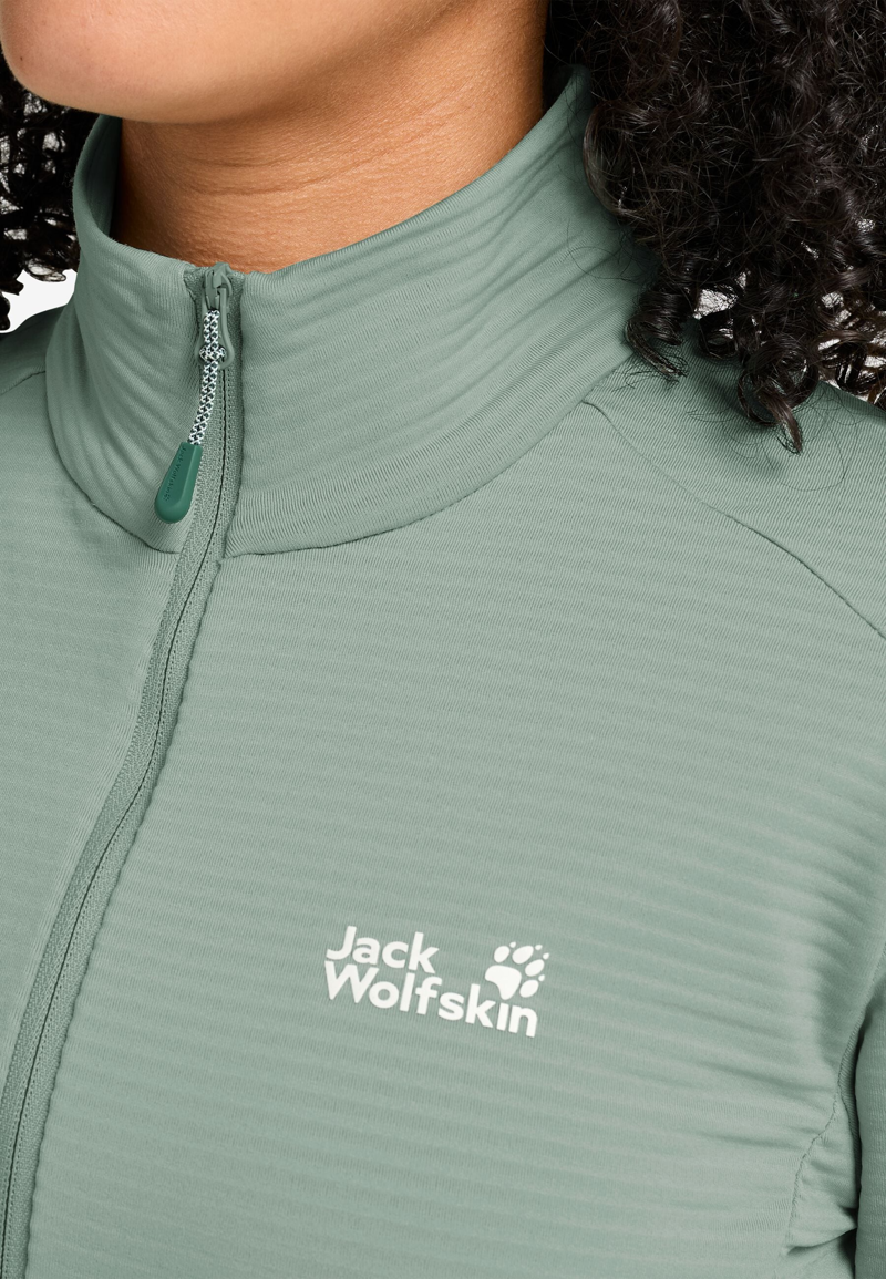 Jack Wolfskin Litestide FZ Fleece Womens in Green Zinnia-5