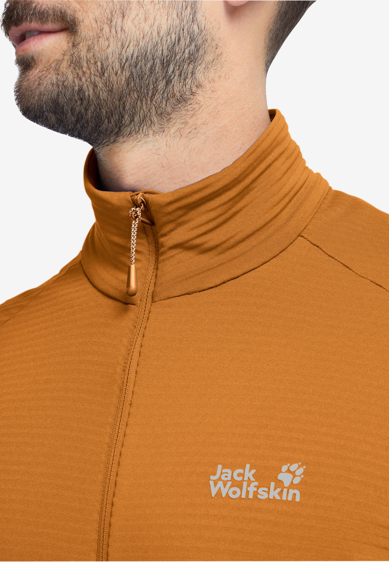 Jack Wolfskin Litestride FZ Fleece Mens in Autumn Leaves-3