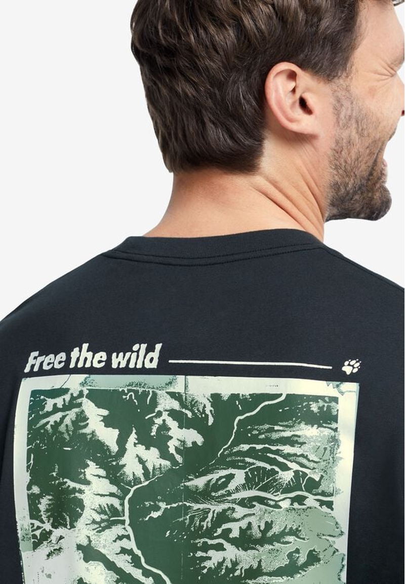 Jack Wolfskin Confident T Mens in Black -3