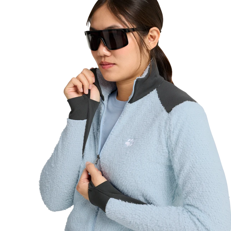Jack Wolfskin Airfluff FZ Fleece Womens in Crystal Blue-4