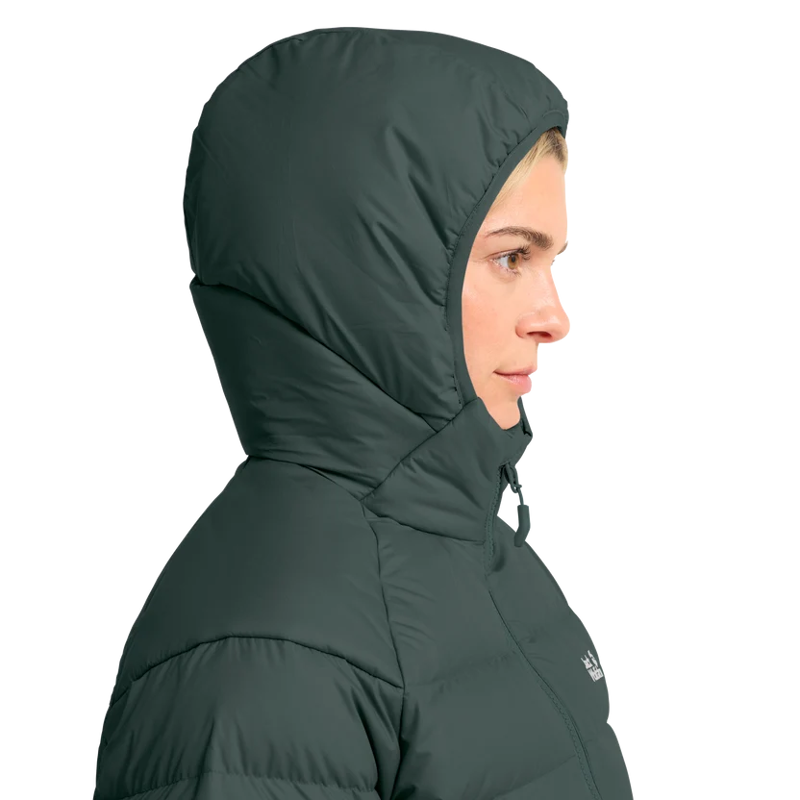Jack Wolfskin Wild Pass Down Jacket Womens in Sago Palm -2