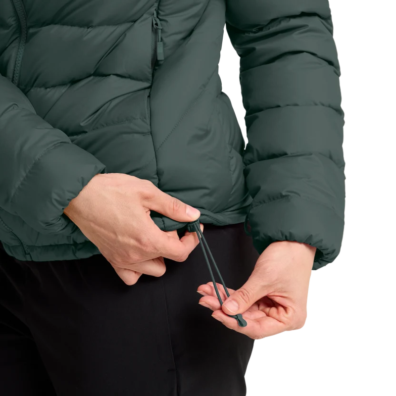 Jack Wolfskin Wild Pass Down Jacket Womens in Sago Palm -3
