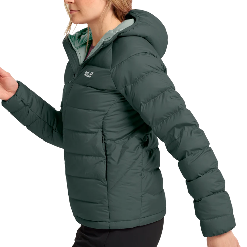 Jack Wolfskin Wild Pass Down Jacket Womens in Sago Palm -4