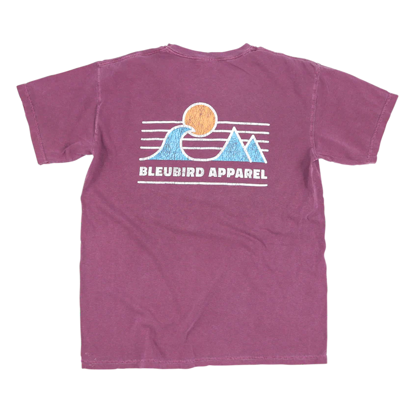 Bleubird Horizon Tee Unisex in Berry-1