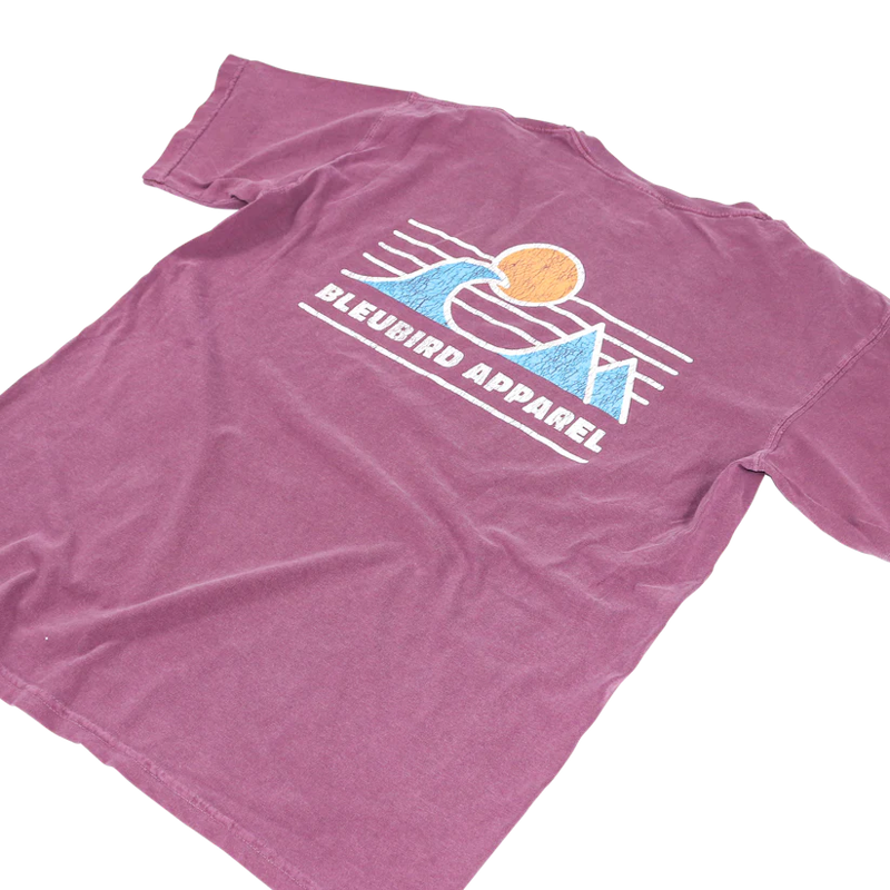 Bleubird Horizon Tee Unisex in Berry-3