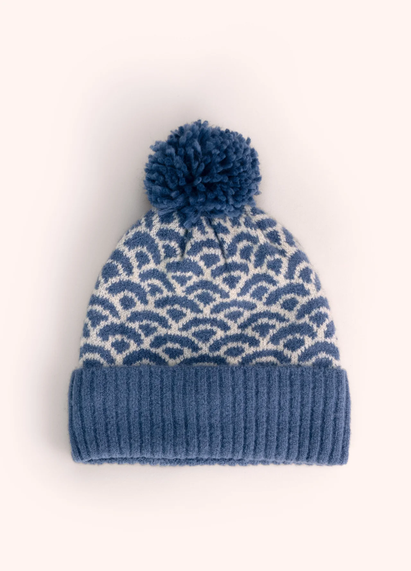 Powder Agatha Pompom Hat in Denim Mix-1
