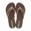 Ipanema Bossa Flip Flops Womens in Brown/Gold 
