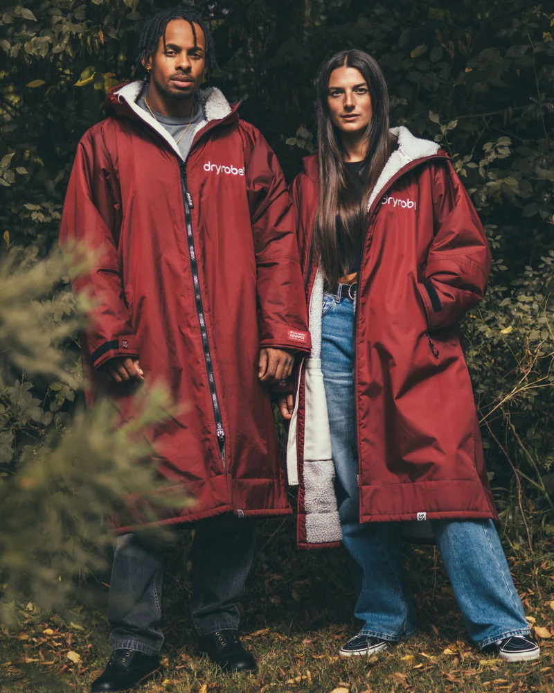 Dryrobe Advance Long Sleeve in Burgundy/Silver-4