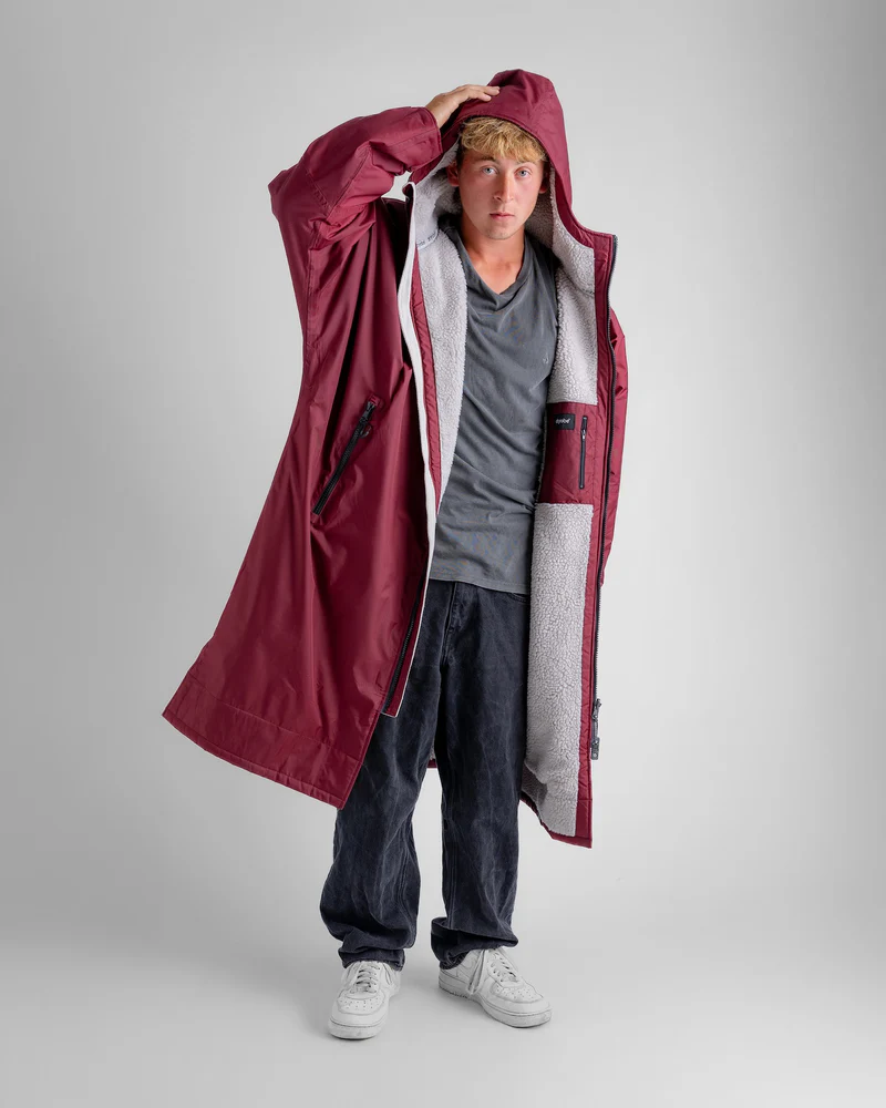 Dryrobe Advance Long Sleeve in Burgundy/Silver