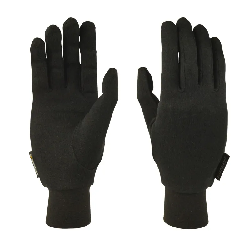 Extremities Silk Liner Glove in Black 