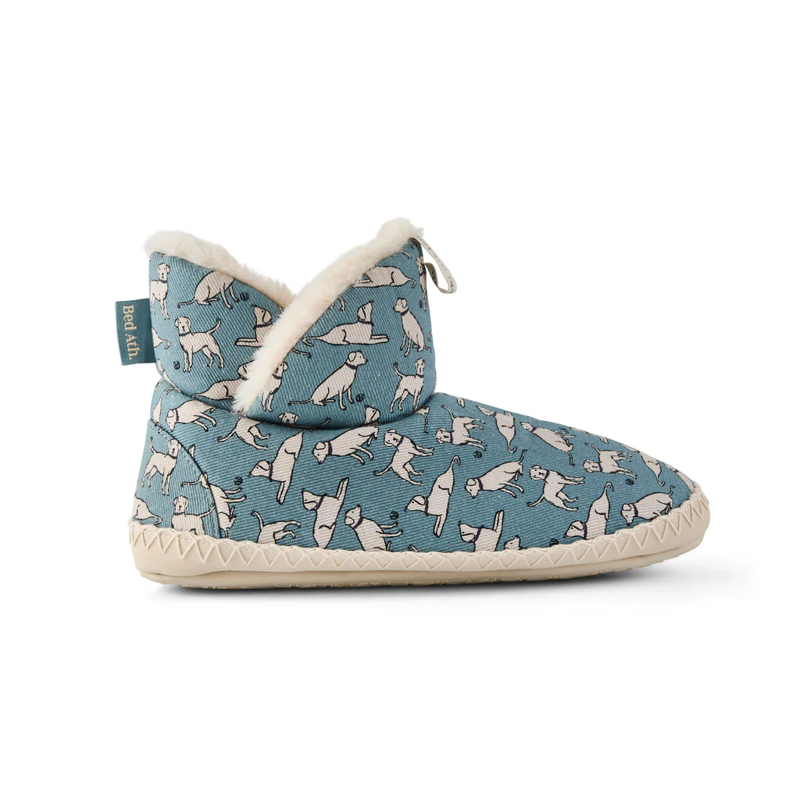 Bedroom Athletics Lilly All Over Dog Print Slippers Womens in Denim -4