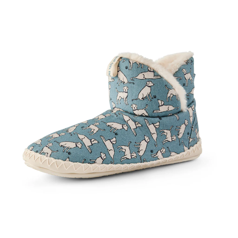 Bedroom Athletics Lilly All Over Dog Print Slippers Womens in Denim -6