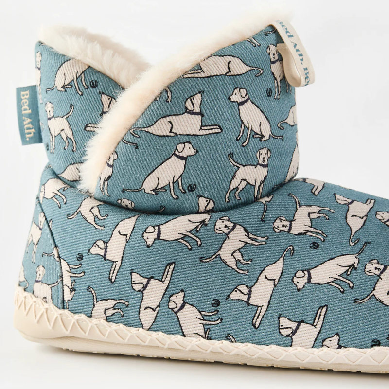 Bedroom Athletics Lilly All Over Dog Print Slippers Womens in Denim -2