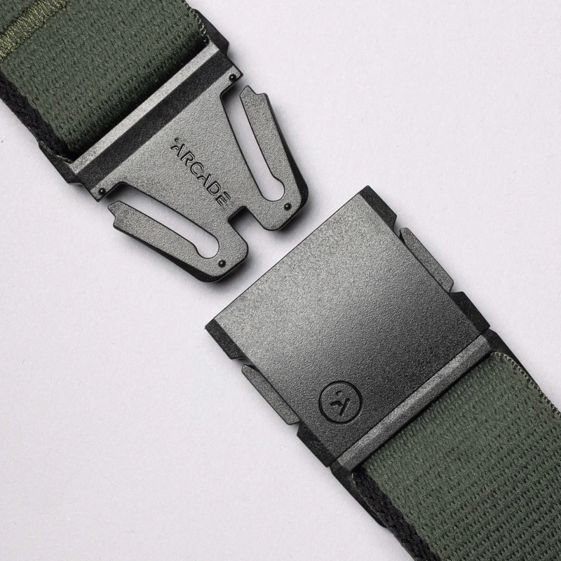 Arcade Blackwood Stretch belt in Ivy Green/Black-2