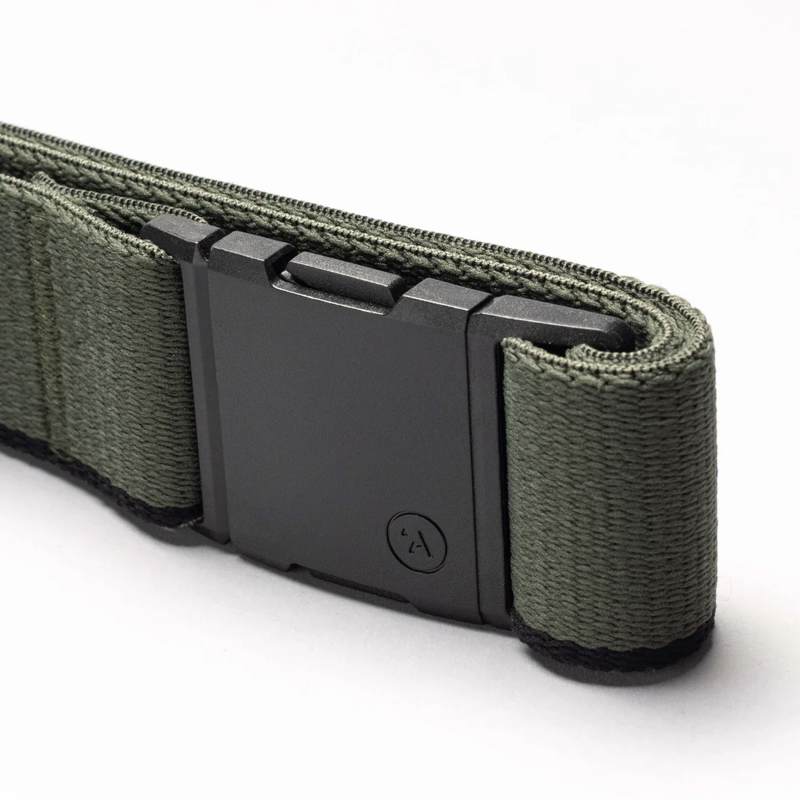 Arcade Blackwood Stretch belt in Ivy Green/Black-3