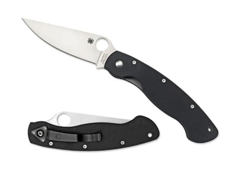 Spyderco Military PlainEdge Knife in Black G-10