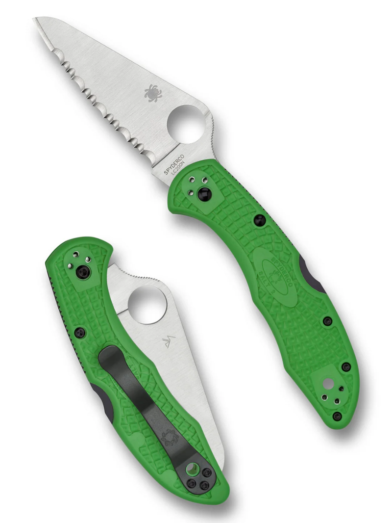 Spyderco Salt 2 SpyderEdge LC200N Knife in Green