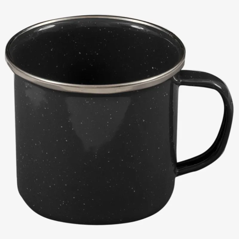 Highlander Duluxe Enamel Mug in Black