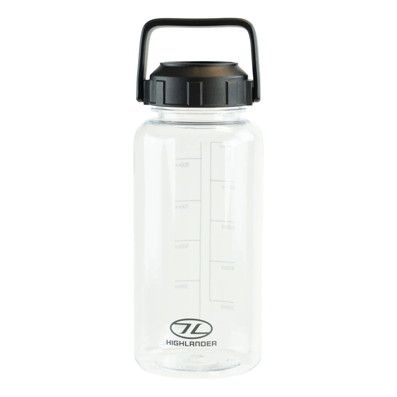 Highlander Njord 1000Tritan Bottle in Charcoal Clear