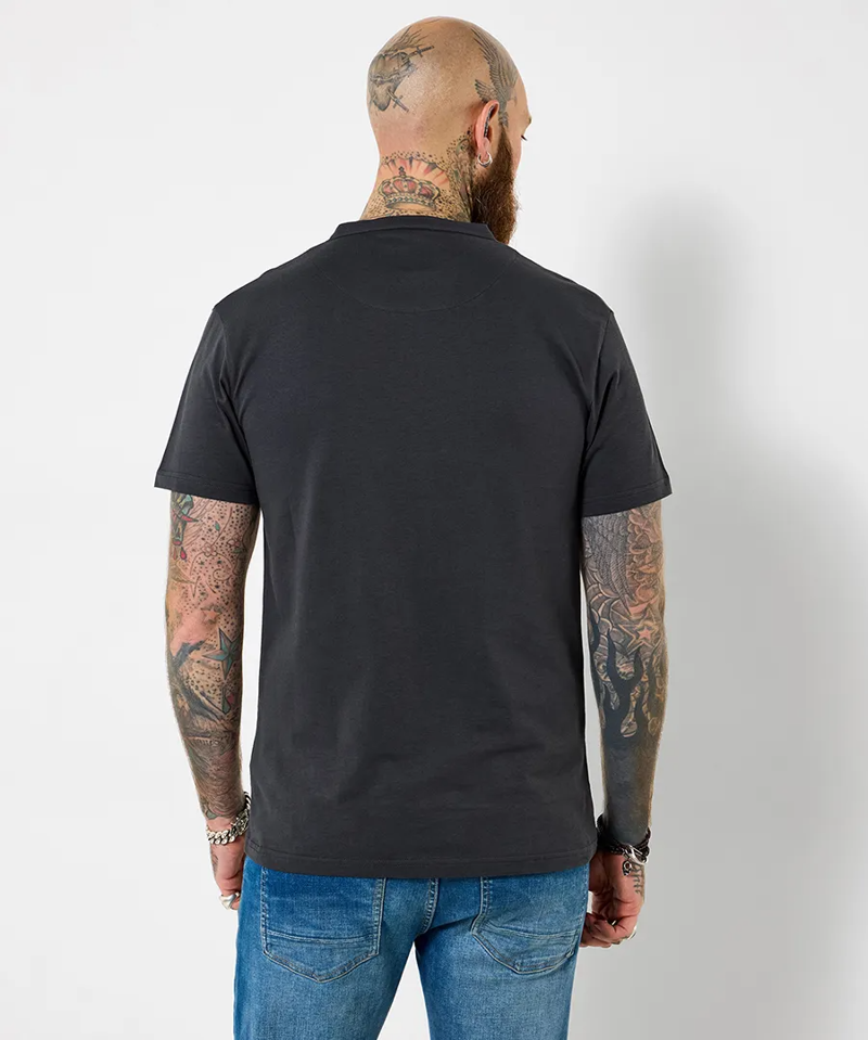 Joe Browns Ready For Anything Henley Mens in Charcoal-5