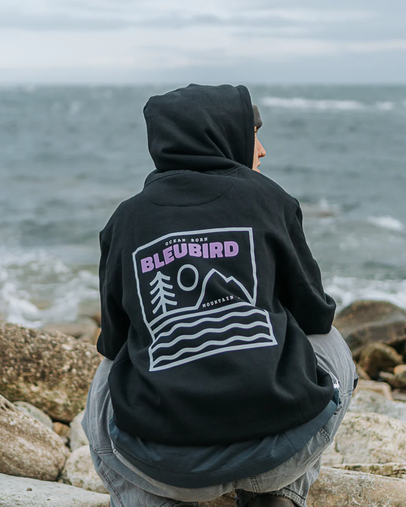 Bleubird Campout Hoodie Unisex in Black-1