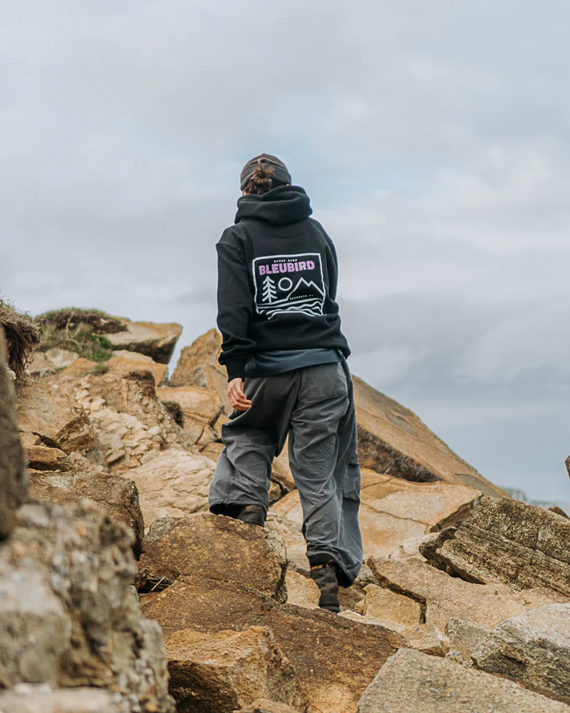 Bleubird Campout Hoodie Unisex in Black-2