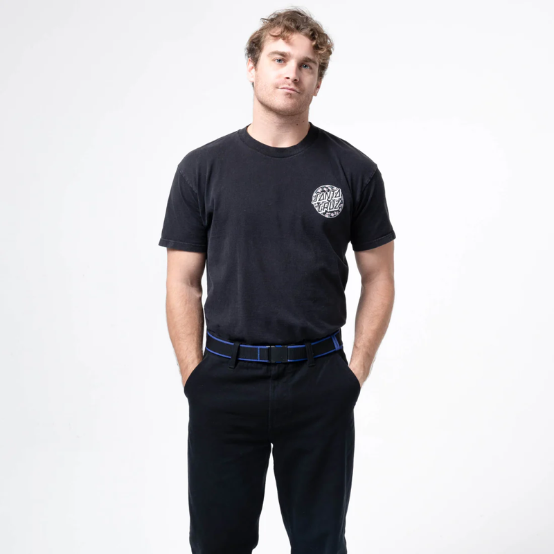 Arcade Carto Stretch Belt in Black/Cobalt-2