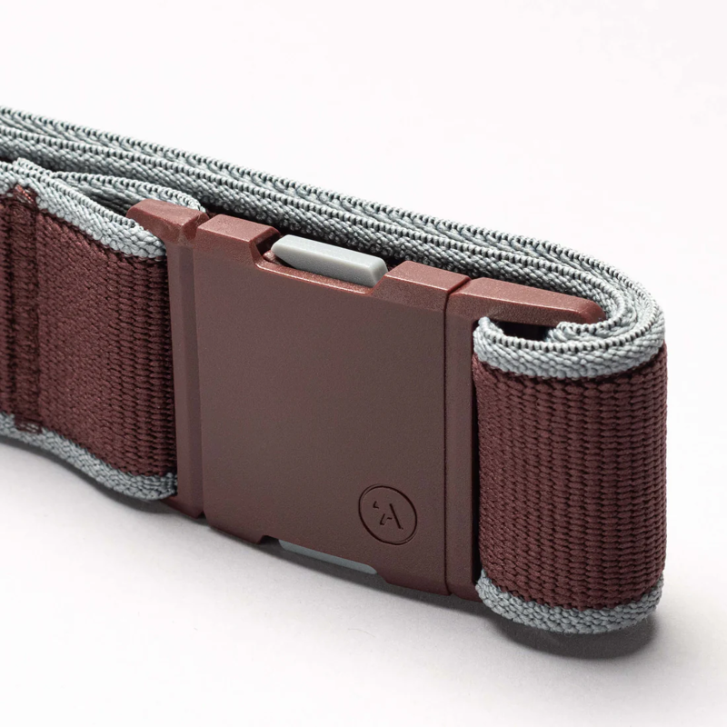 Arcade Carto Stretch Belt in Burgundy/Cloud-3