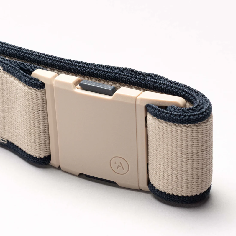 Arcade Carto Stretch Belt in Oat/Navy-3