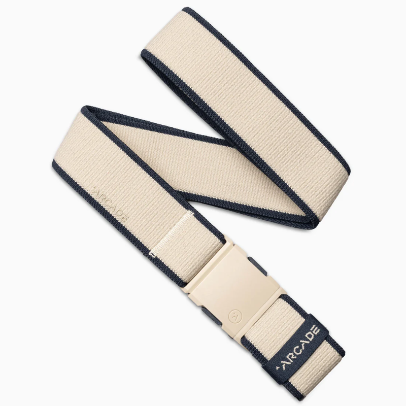 Arcade Carto Stretch Belt in Oat/Navy