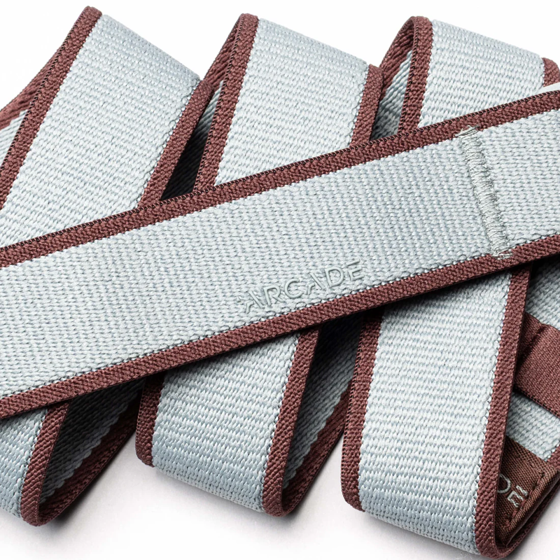 Arcade Carto Slim Stretch Belt in Cloud/Burgundy-1