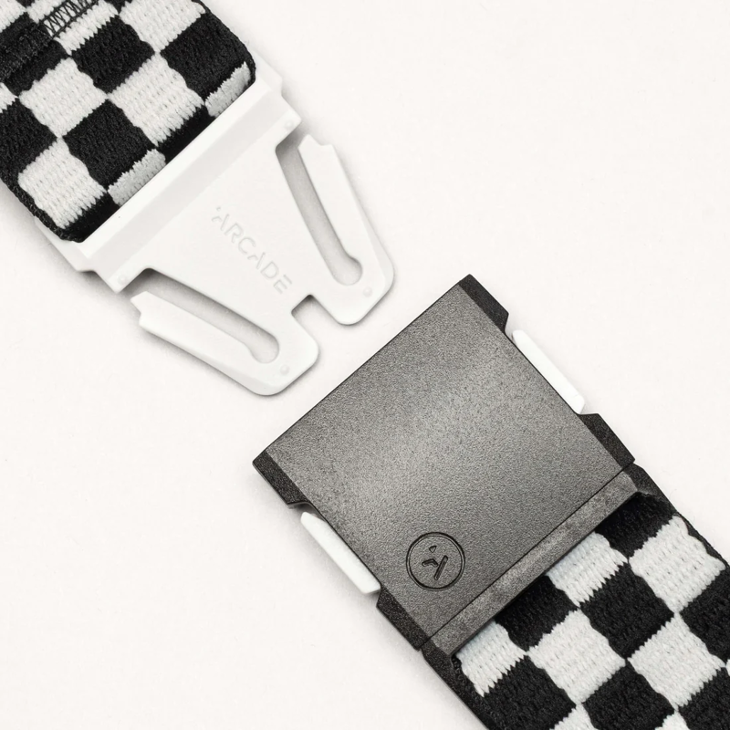 Arcade Check Stretch Belt in Black/Glacial-2
