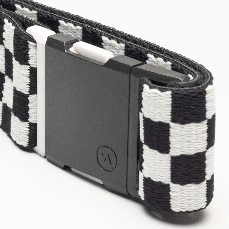 Arcade Check Stretch Belt in Black/Glacial-3