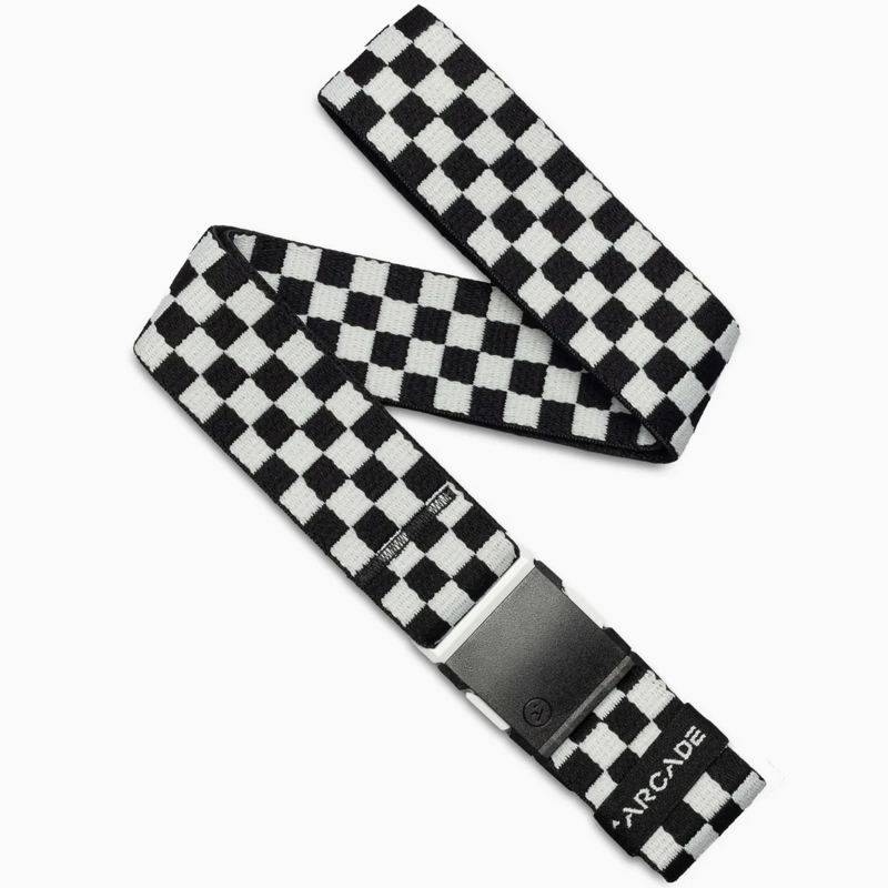 Arcade Check Stretch Belt in Black/Glacial
