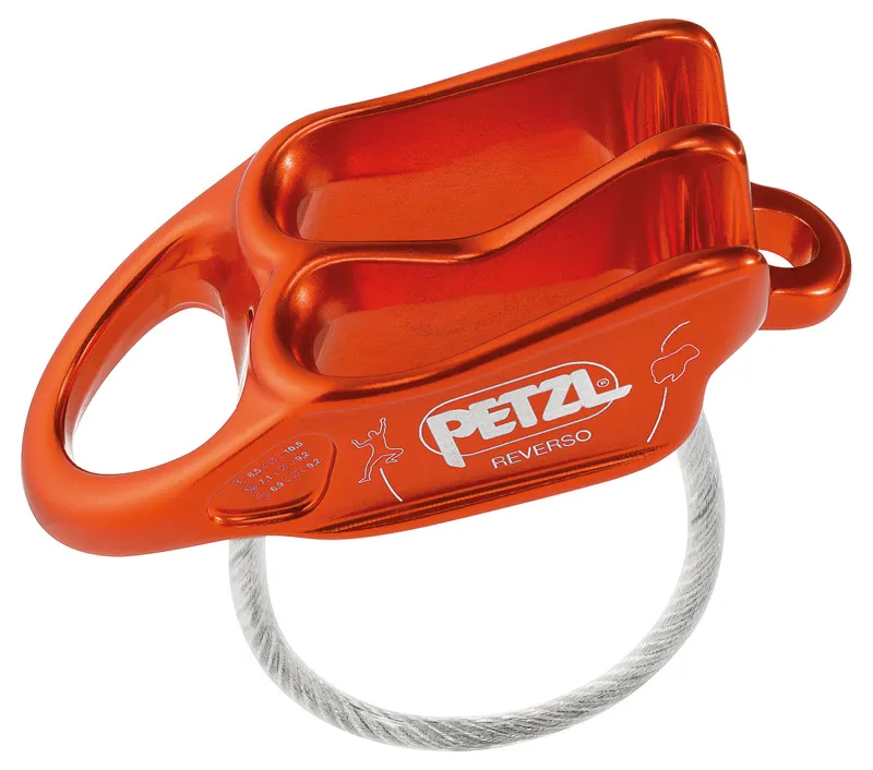 Petzl Reverso Belay/Descender in Red Orange
