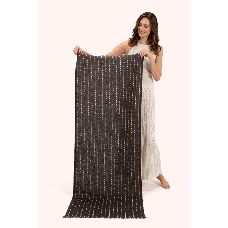 Powder Dakota Cosy Scarf in Chocolate-1