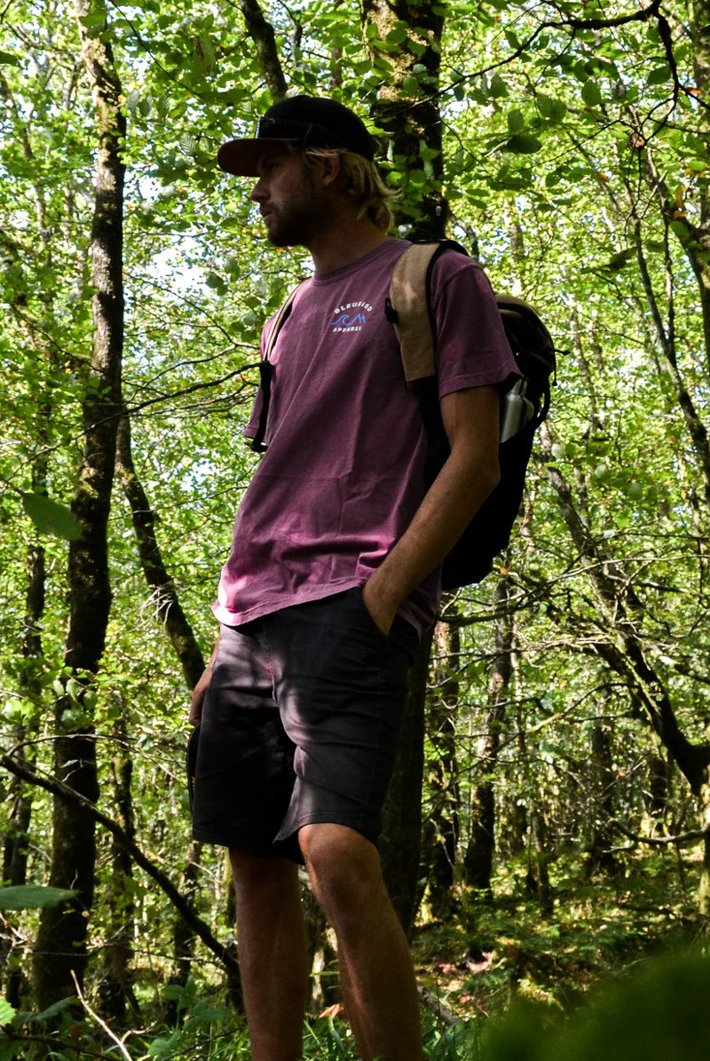 Bleubird Horizon Tee Unisex in Berry-4