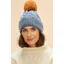 Powder Svana Bobble Hat in Denim