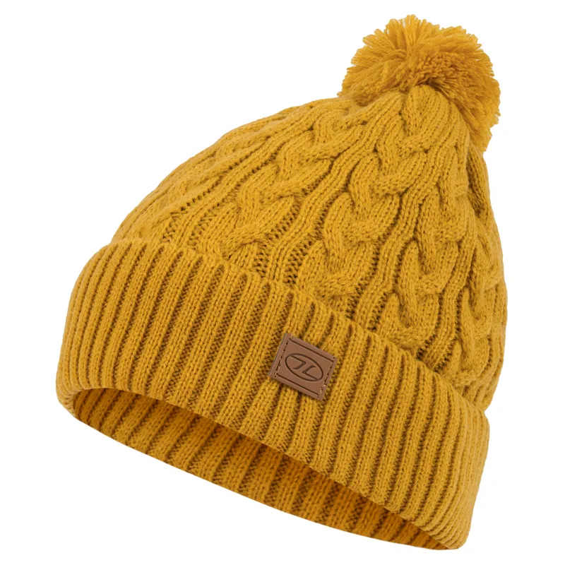 Highlander Beira lined bobble hat in Arrowwood